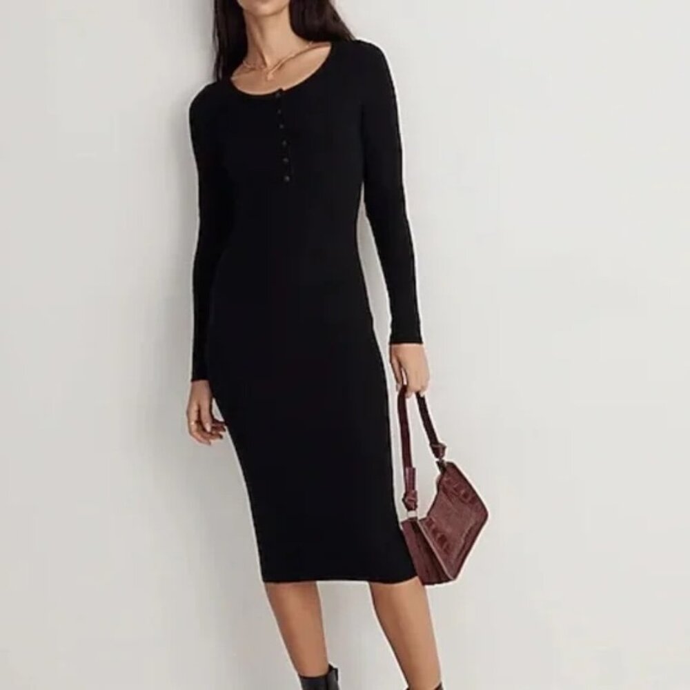 Madewell Midi Henley Sweater Dress